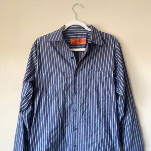 Red Kap Men's Blue and Navy Shirt